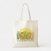 Het strand belt en ik moet gaan tote bag (Achterkant)