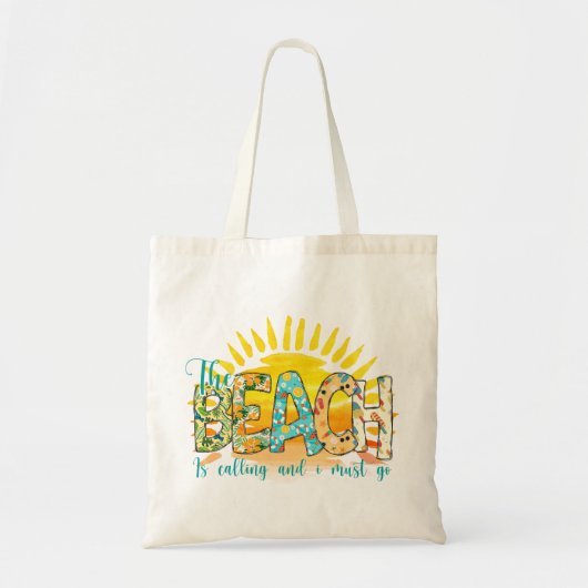 Het strand belt en ik moet gaan tote bag (Voorkant)