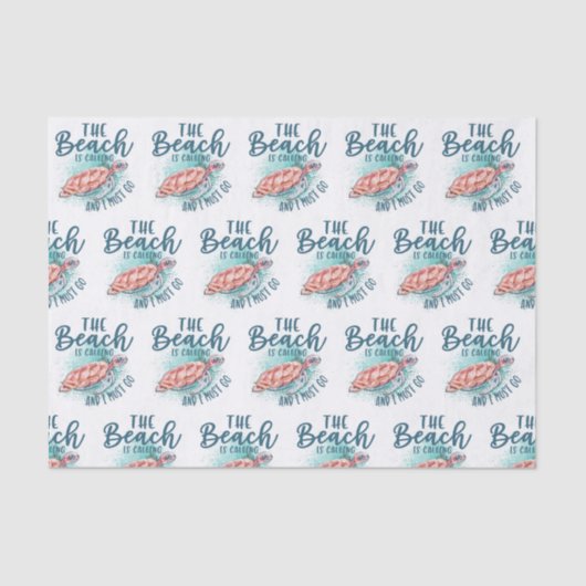 Het strand belt en ik moet weg. tissuepapier (Voorkant)