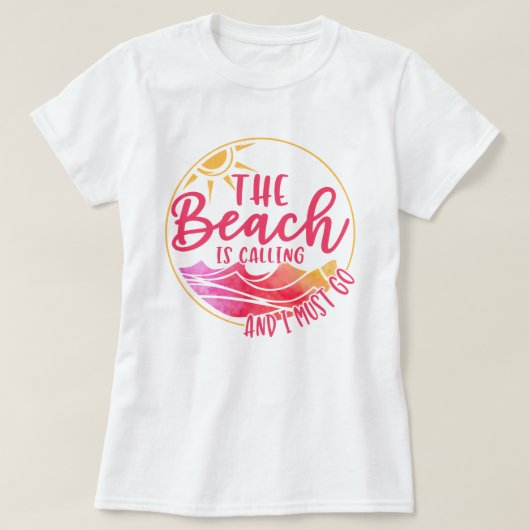 Het strand belt... t-shirt (Design voorkant)