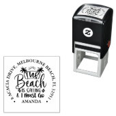 Het strand belt  zelfinktende stempel (In situ)