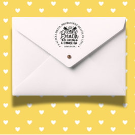 Het strand belt  zelfinktende stempel