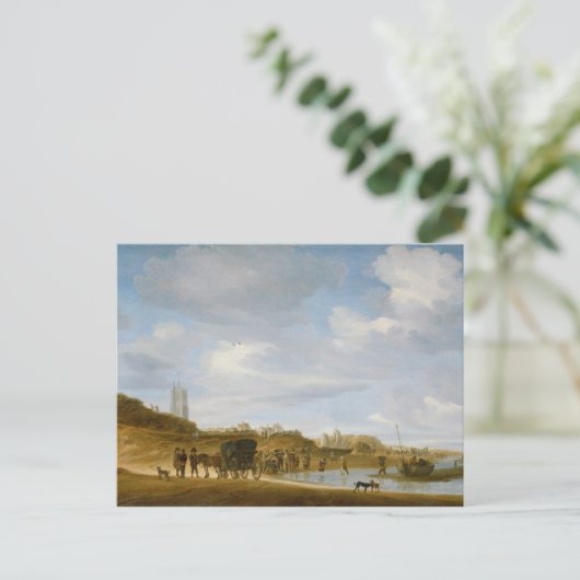 Het strand bij Egmond-an-Zee Briefkaart (Staand voorkant)