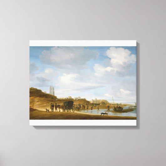 Het strand bij Egmond-an-Zee Canvas Afdruk (Voorkant)