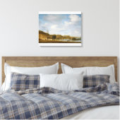 Het strand bij Egmond-an-Zee Canvas Afdruk (Insitu (Slaapkamer))