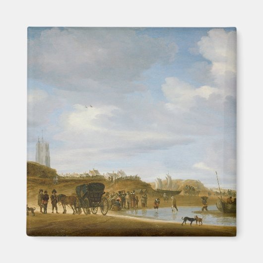 Het strand bij Egmond-an-Zee Magneet (Voorkant)