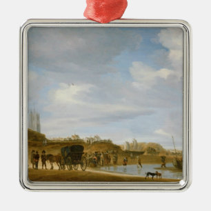 Het strand bij Egmond-an-Zee Metalen Ornament