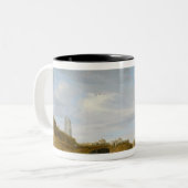 Het strand bij Egmond-an-Zee Tweekleurige Koffiemok (Voorkant links)