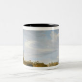 Het strand bij Egmond-an-Zee Tweekleurige Koffiemok (Center)
