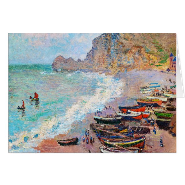 Het strand bij Etretat Claude Monet (Voorkant Horizontaal)