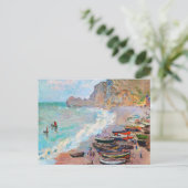 Het strand bij Etretat Claude Monet Briefkaart (Staand voorkant)