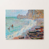 Het strand bij Etretat Claude Monet Legpuzzel (Horizontaal)
