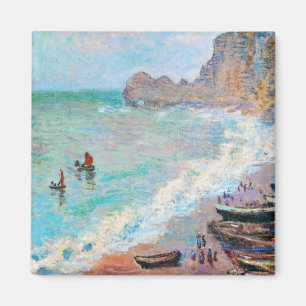 Het strand bij Etretat Claude Monet Magneet