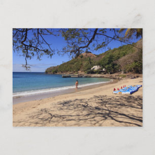 Het strand bij het Pigeon Island National Park Briefkaart