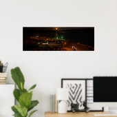 Het strand bij nacht poster (Thuiskantoor)