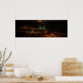 Het strand bij nacht poster (Keuken)