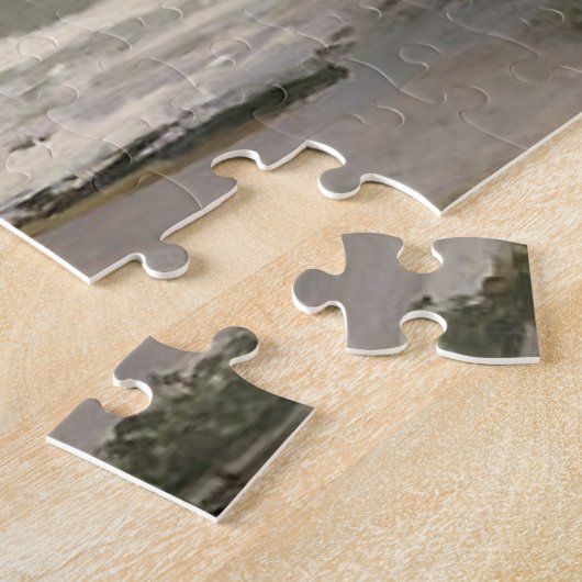 Het strand bij Sainte-Adresse Monet Fine Art Legpuzzel (Zijkant)