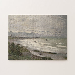 Het strand bij Sainte-Adresse Monet Fine Art Legpuzzel