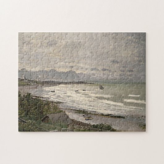 Het strand bij Sainte-Adresse Monet Fine Art Legpuzzel (Horizontaal)