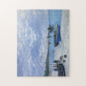 Het strand bij Sainte-Adresse Monet Fine Art Legpuzzel (Verticaal)