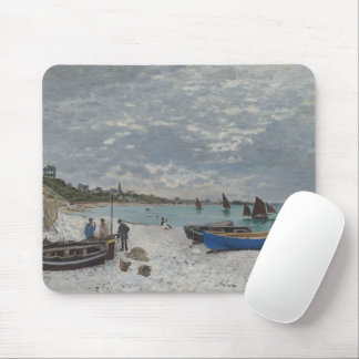 Het strand bij Sainte-Adresse van Claude Monet Muismat