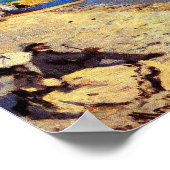 Het strand bij Sainte Adresse van Claude Monet Poster (Hoek)