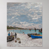 Het strand bij Sainte-Adresse van Claude Monet Poster (Voorkant)