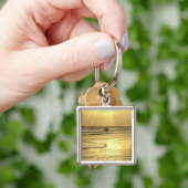 Het strand bij Sunset Sleutelhanger (Hand)