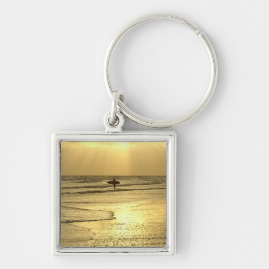 Het strand bij Sunset Sleutelhanger (Voorkant)