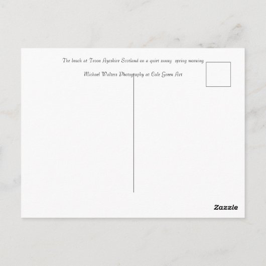 Het strand bij Troon Scotland Briefkaart (Achterkant)