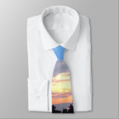 Het strand bij zonsondergang stropdas (Gebonden)