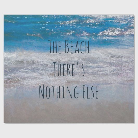 Het strand Blue White Tropical Ocean Waves Coastal Cadeaupapier (Vlak)