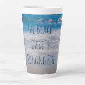 Het strand Blue White Tropical Ocean Waves Coastal Latte Mok (Voorkant)