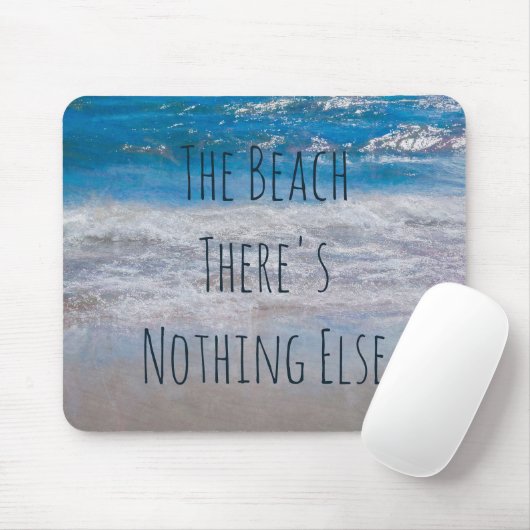 Het strand Blue White Tropical Ocean Waves Coastal Muismat (Met muis)
