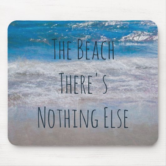 Het strand Blue White Tropical Ocean Waves Coastal Muismat (Voorkant)