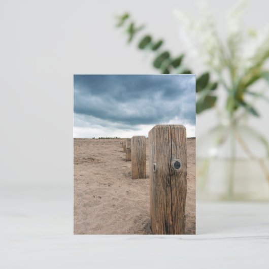 Het strand briefkaart (Staand voorkant)