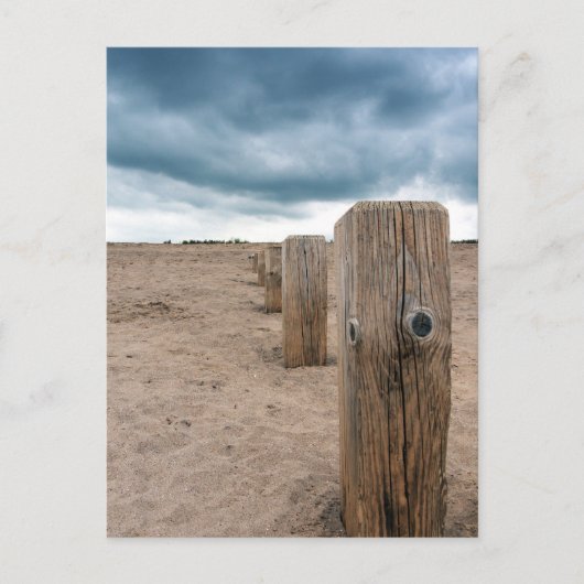 Het strand briefkaart (Voorkant)