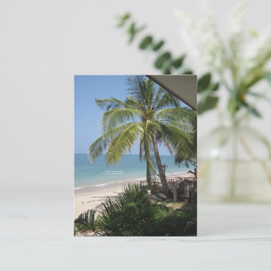 Het strand briefkaart (Staand voorkant)