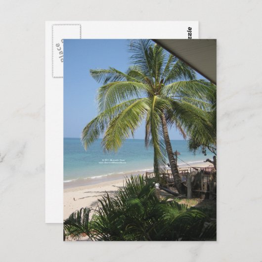 Het strand briefkaart (Voorkant / Achterkant)