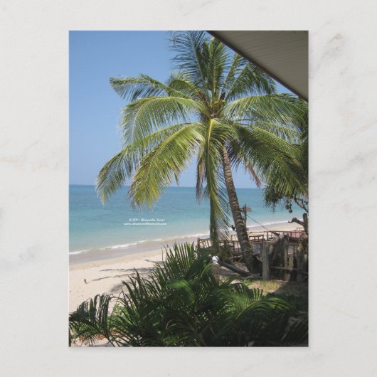 Het strand briefkaart (Voorkant)