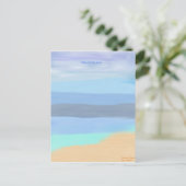 Het strand briefkaart (Staand voorkant)