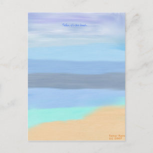 Het strand briefkaart