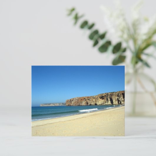 Het strand briefkaart (Staand voorkant)