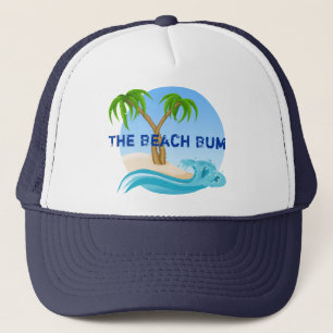 Het strand Bum Palm Trees Tropical Trucker Pet