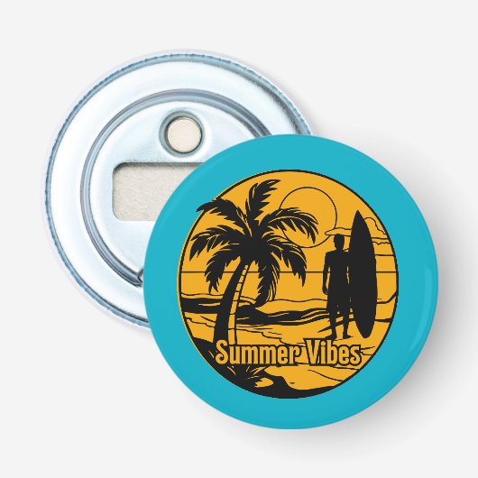 het strand button flesopener (Voorkant)