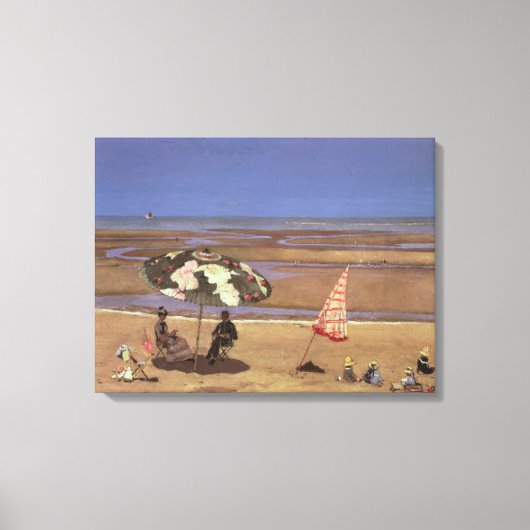 Het strand canvas afdruk (Voorkant)