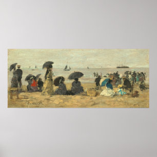 Het strand - Eugène Boudin Fine Art Poster