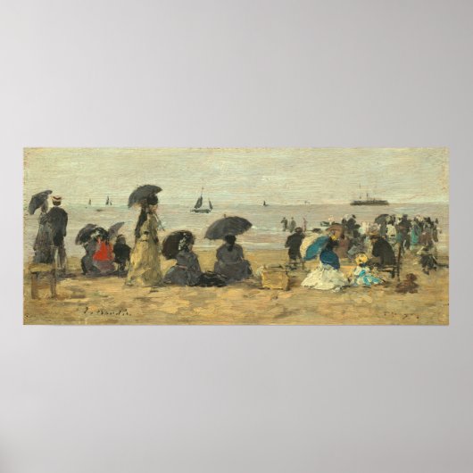 Het strand - Eugène Boudin Fine Art Poster (Voorkant)