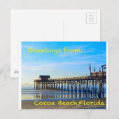 Het Strand Florida van de cacao Briefkaart (Voorkant / Achterkant)