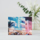 HET STRAND FLORIDA VAN MIAMI BRIEFKAART (Staand voorkant)